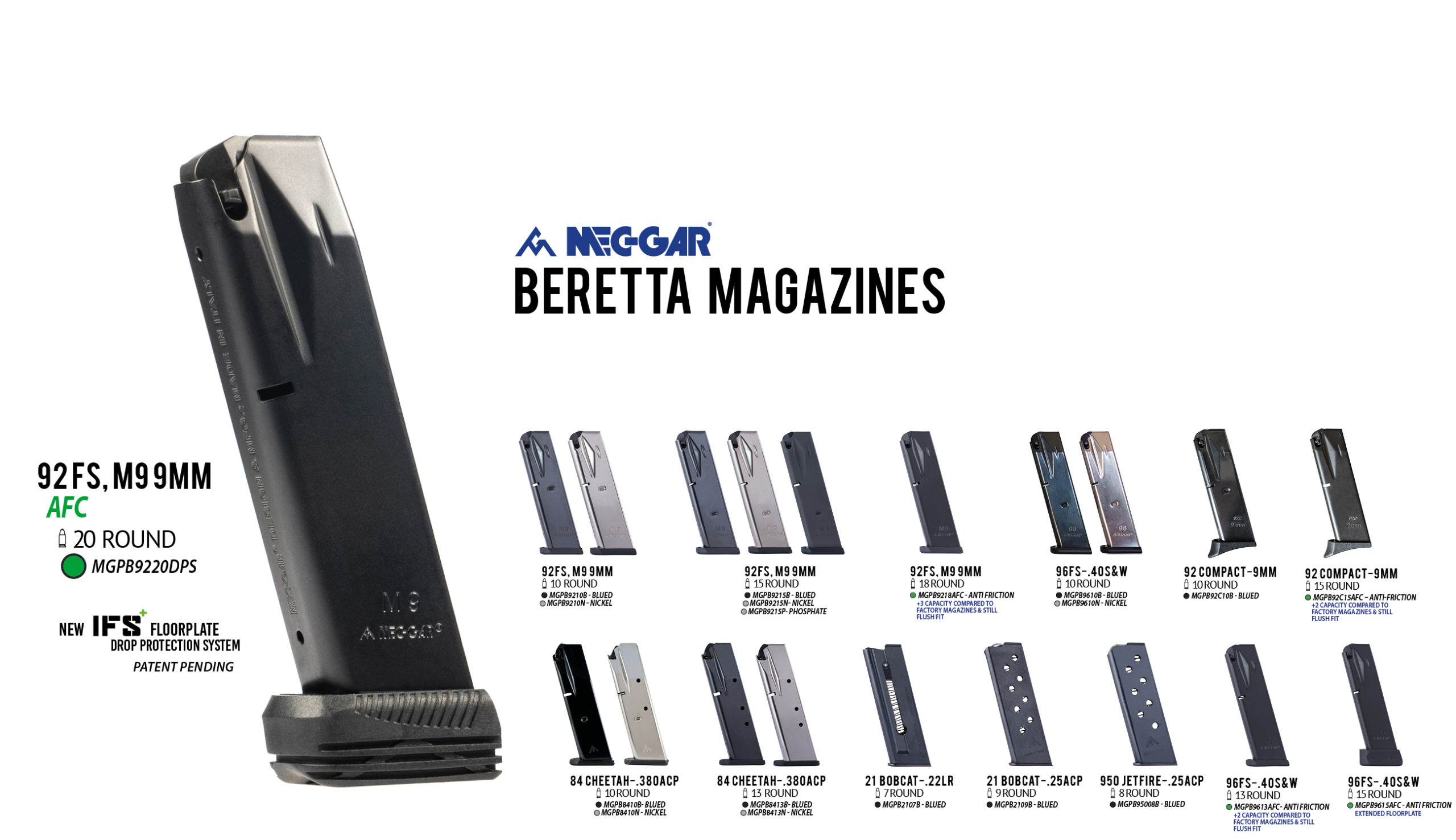 Mec-gar Beretta Pistol Magazines