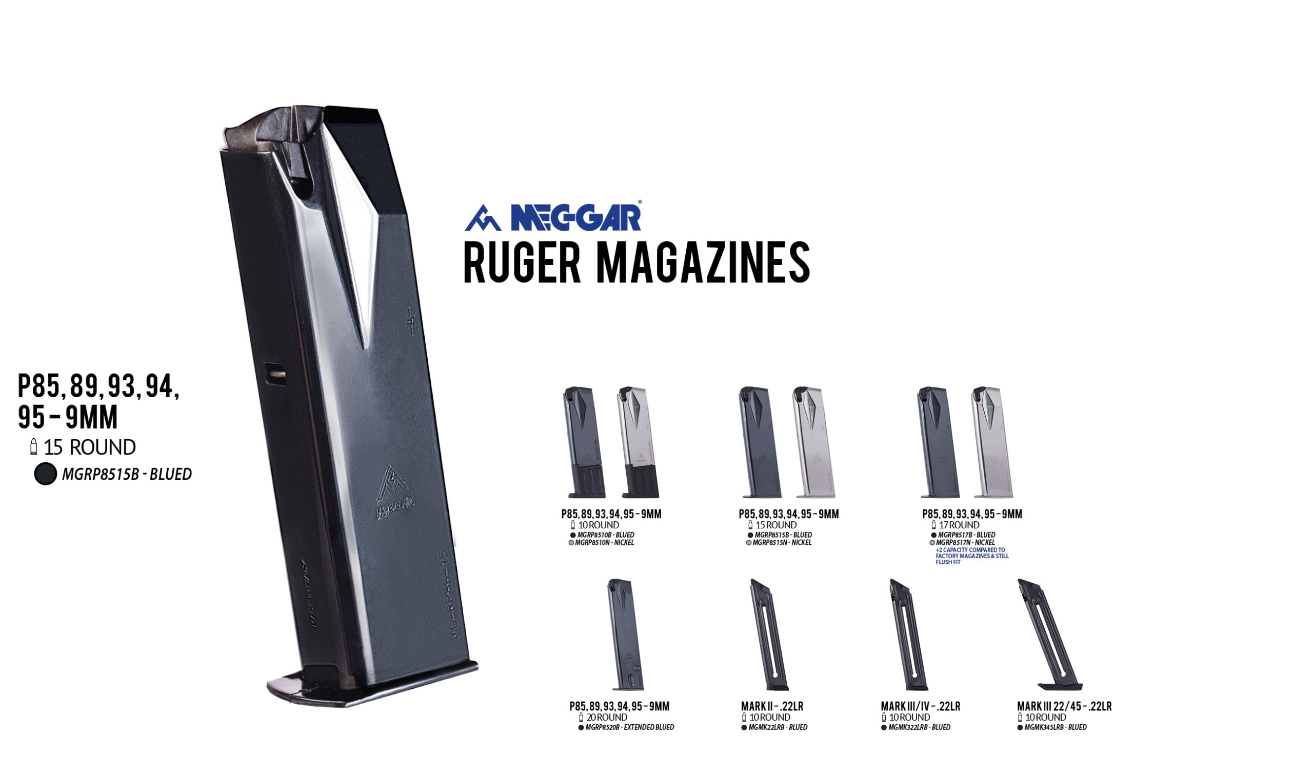 Ruger Pistol Magazines by Mec-gar