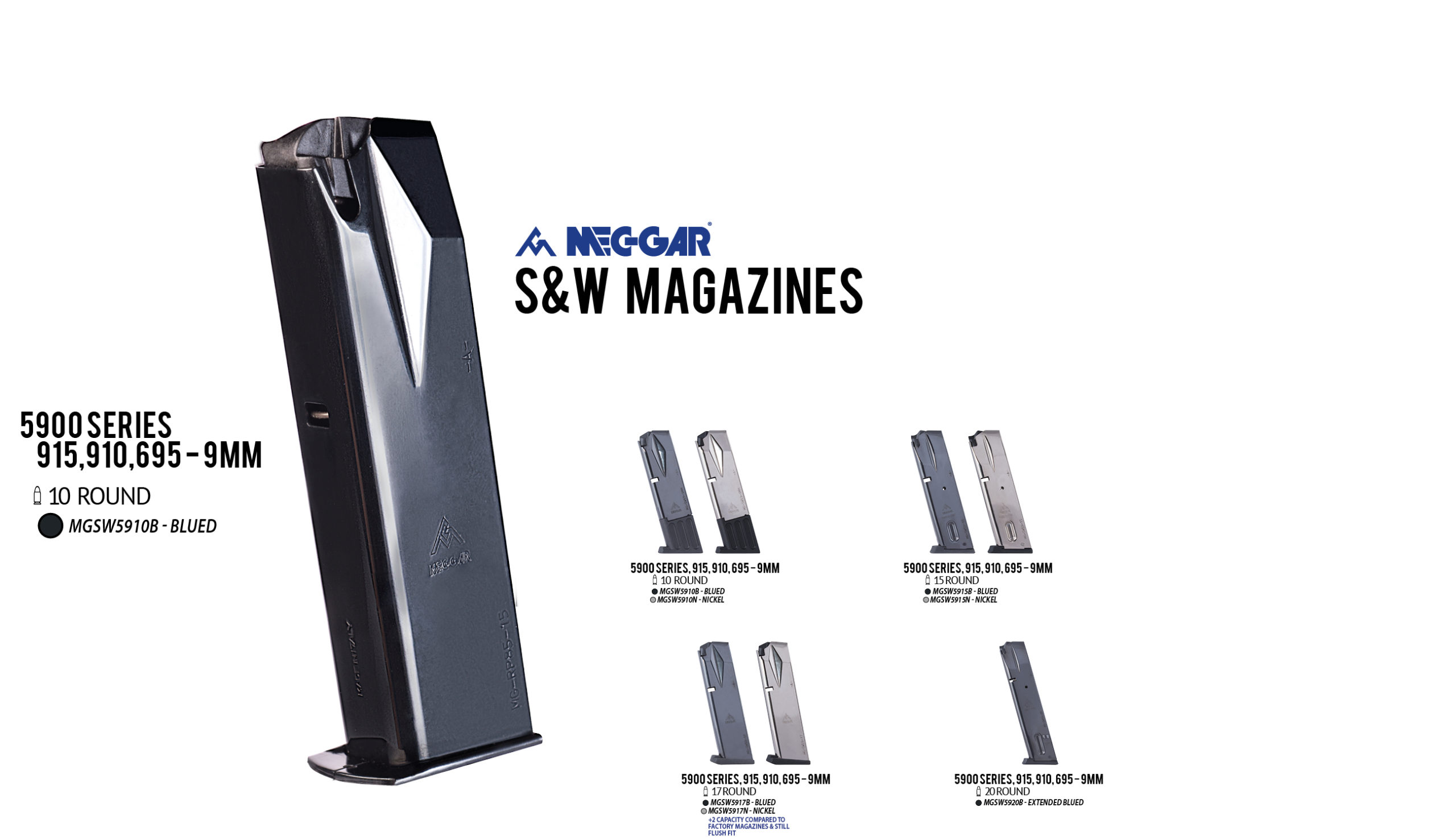 S&W Pistol Magazines by Mec-gar