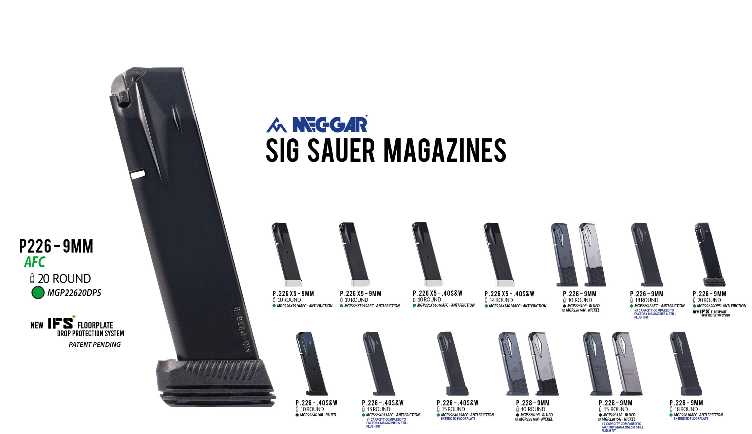 Sig-Sauer Pistol Magazines by Mec-gar