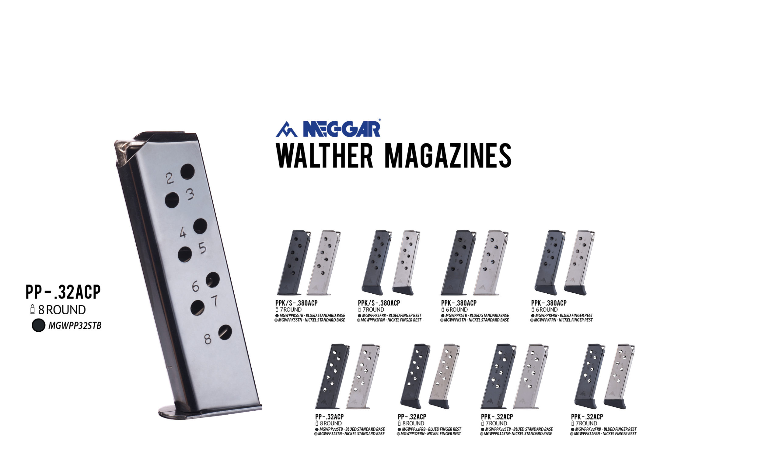 Wather Pistol Magazines by Mec-gar